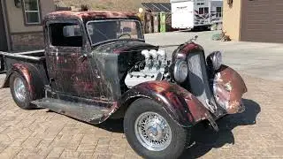 1933 Dodge Brothers HC hot rod truck with Chrysler Fire Power 354 Hemi and 3 deuces