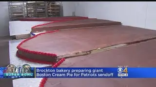 Montilio&rsquo;s Baking Huge Boston Cream Pie For Patriots Sendoff