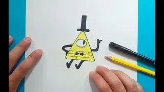 Como dibujar a Bill Cipher paso a paso - Gravity Falls | How to draw Bill Cipher - Gravity Falls