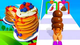 Stacky Ice Cream Runner VS Pancake Run - All Level Gameplay Android iOS New Update Ep103