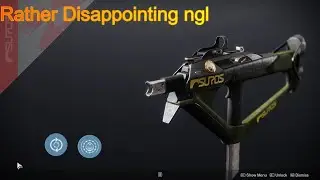 Hero's Burden with Destabilizing rounds is disappointing  -Destiny 2