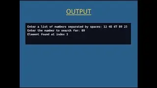 Linear Search (Python)