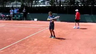 Roger Federer - practice session on clay