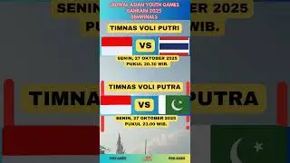 Jadwal Semifinals Timnas Voli U18 Indonesia || Asian Youth Games Bahrain 2025 #shorts #pakaarii #fyp