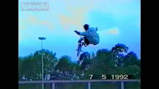 Jerry Galley, Bracknell Halfpipe, 1992 Mid School UK BMX Vert Riding.