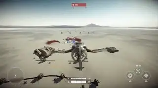 Star Wars Battlefront 2 Moments - Ski-Speeder Resistance Defense on Crait (1080p | Full Match)