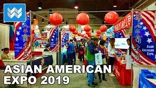 Asian American Expo 2019 (華人工商大展) Walking Tour 🎧 3D Binaural Audio【4K】