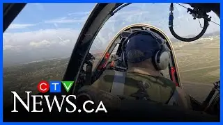 Vintage fighter jet on display at Regina Flying Club