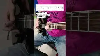 Rammstein - Rammstein (easy metal guitar riff with tabs)