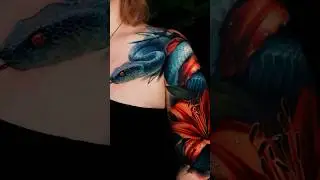 Incredible #tattoo design brings colors to life by artist: @animal_tattooer #inked #tattooart