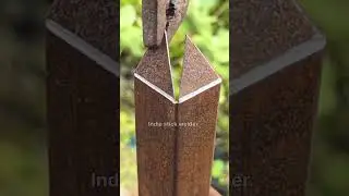 Easy and new method to cover angle flowers #welding #welder #tricks #techniques #indiastickwelder