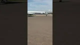 AIRCRAFT LEASING SERVICE (ALS) EMBRAER 145MP  TAXIING IN THE UN RAMP AT JUBA  INTERNATIONAL AIRPORT