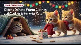 The Secret Mission to Save Christmas! 🎄 Kittens Donate Warm Clothes and Cookies to Homeless Cats 🎁🐱