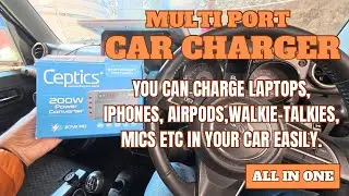 Ceptics 200W Power Converter for Car | Compact Inverter for Road Trips & Travel
