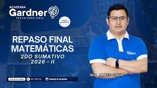 ✅REPASO FINAL MATEMÁTICAS - ING. JAMES CRUZ | 2do sumativo | Admisión 2026 II #volvimos