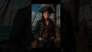Photoshop + Image to video ai 🦜☠️💥 #photoshop #ai #pirate #aivideo #ship #editing #creative
