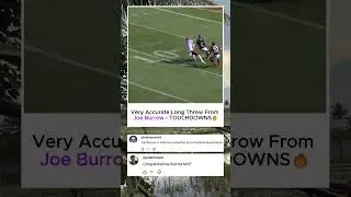 Very Accurate Long Throw From Joe Burrow  - TOUCHDOWNS🔥#joeburrow #shorts