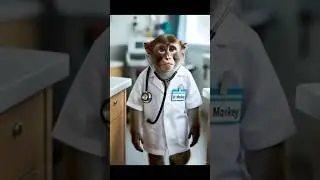 Doctor Monkey in Hospital 🐒 | You Won&rsquo;t Stop Laughing 🤣  aivideo #cartoon #animotion#animation