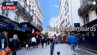 Rue des Lombards (4K) | Paris Walking Tour