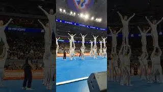 Defending champion NU Pep Squad with their UAAP Season 86 Cheerdance performance