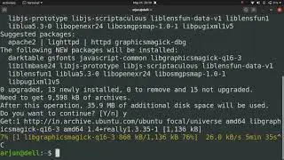 install software with apt package manager in linux terminal