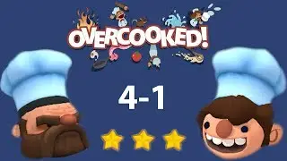 Overcooked | All levels 3 Stars ★ | Level 4-1