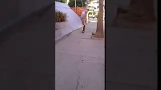 Skateboarding Sunset Hollywood, CA WarmUps WallRide, The Crunchy Christ $how!