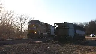 Union Pacific AC4460CW (SITP) Meets Coal Train At IKE Siding [4K]