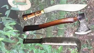 Kukri - Billhook - Forest Axe Test. Which One Is The Best?