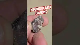 Found a dark red Kimberlite. After cracking it open, the diamond was revealed #diamonds #kimberlite