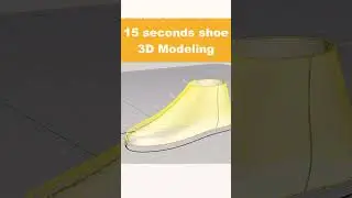 15 seconds shoe 3D modeling with Rhino 3D #pjchendesign #rhino3d #jewelrydesign #3dmodeling #Rhino7
