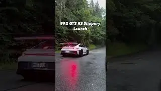 992 GT3 RS Slippery Launch! 🚀 🌧️