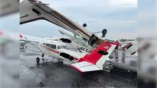 Planes and Hangar Damaged at Denton Airport Amid Severe Thunderstorms