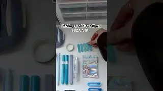 Packing a sold-out Blue Bundle 🤍 #organization #smallbusiness #goldennotesshop