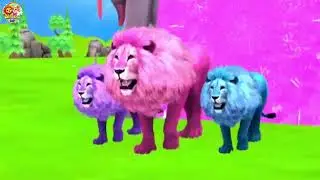 Long Slide Game with Cow Elephant Gorilla Hippopotamus Tiger 3d Animal Game Funny 3d Animals