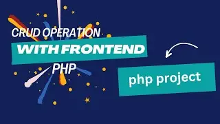 CRUD operation php || Full stack mini project || php project