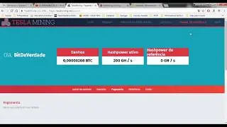 Nova Mineradora TeslaMining 200 GHS free + prova de pagamento TitanMine !