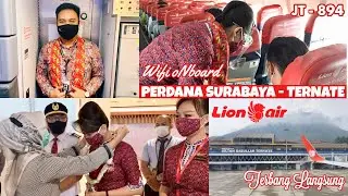 WOW ADA WIFI DI PESAWAT | TERBANG PERDANA LION AIR SURABAYA - TERNATE JT 894 # VLOG 76