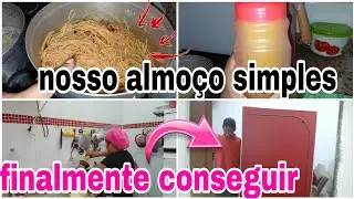 Vlog /arruma&ccedil;&atilde;o, almo&ccedil;o simples, e finalmente conseguir a sapateira....