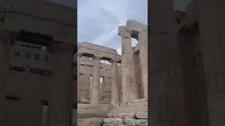 Walking into the Acropolis via Propylaea