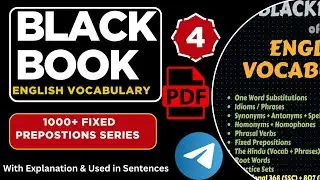 1000+ Fix Prepositions  Series| Part 4 |  Black Book English Vocabulary| Rajbir Singh Sir |