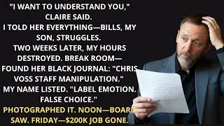 I Found Her Journal &mdash; Secret Chris Voss Notes to Control Staff &mdash; I Told Board; She Lost $200K Job!..