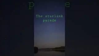Elon musk is showing off... The starlink parade over Molkom, Sweden.
