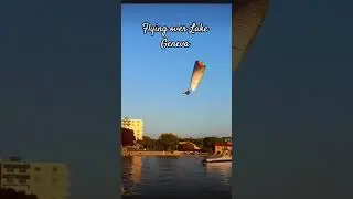Me flying over Lake Geneva. #paramotor #ppg #lakelife #aviation #pilot #free #fun #fall #surf #wake
