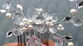Crystal Flower Hair Comb  from Hair Comes the Bride