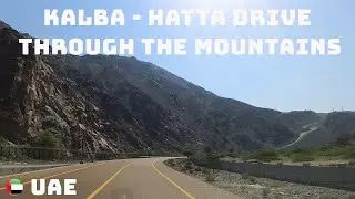 Driving through the Hajjar Mountains from Kalba, Sharjah to Hatta, Dubai.