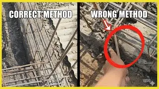Correct Way to Place Starter Bars in Foundation/Column Rebar | Rebar Detailing Tutorial Construction