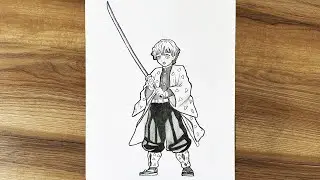 How to draw Zenitsu full body || Zenitsu Agatsuma from Demon Slayer
