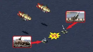 Flak Track vs Flak Cannon - Red Alert 2