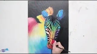 Hi View - #83 How to Draw a  Realistic Zebra Head Step by Step Tutorial with Acrylic Painting